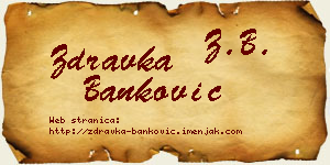 Zdravka Banković vizit kartica